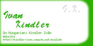 ivan kindler business card
